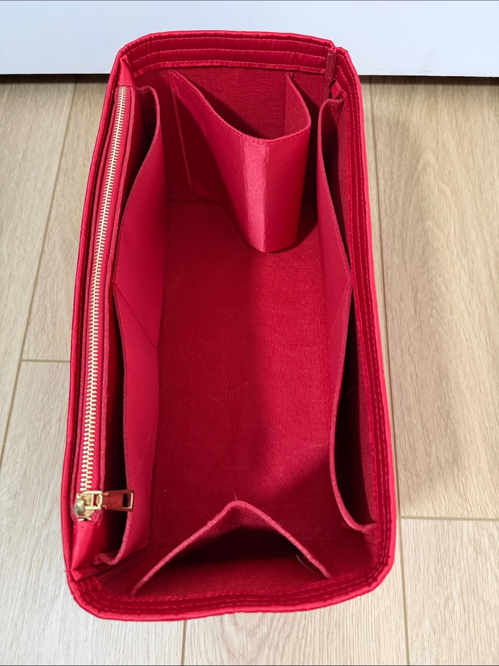 Marc Jacobs Red Felt Purse Organizer Insert - Structured Interior Storage
